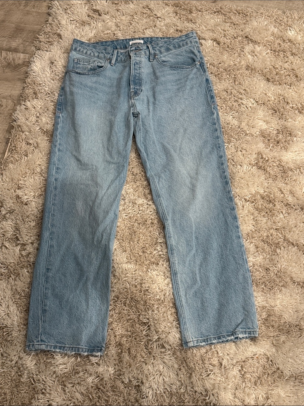 Good American Light Blue Cropped Ankle Jeans